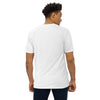 CYCLING ELEPHANT Premium Heavyweight T-Shirt in White - Rarileto - Back View on Model





