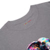 CYCLING ELEPHANT Premium Heavyweight T-Shirt in Carbon Grey - Rarileto - Front Neck View
