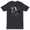 Charcoal Heather Front View of CYCLING ELEPHANT Premium Heavyweight T-Shirt