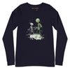 Front Navy: DANCING ALIEN Long Sleeve Tee in Navy - Front View