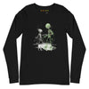 Front Black: DANCING ALIEN Long Sleeve Tee in Black - Front View