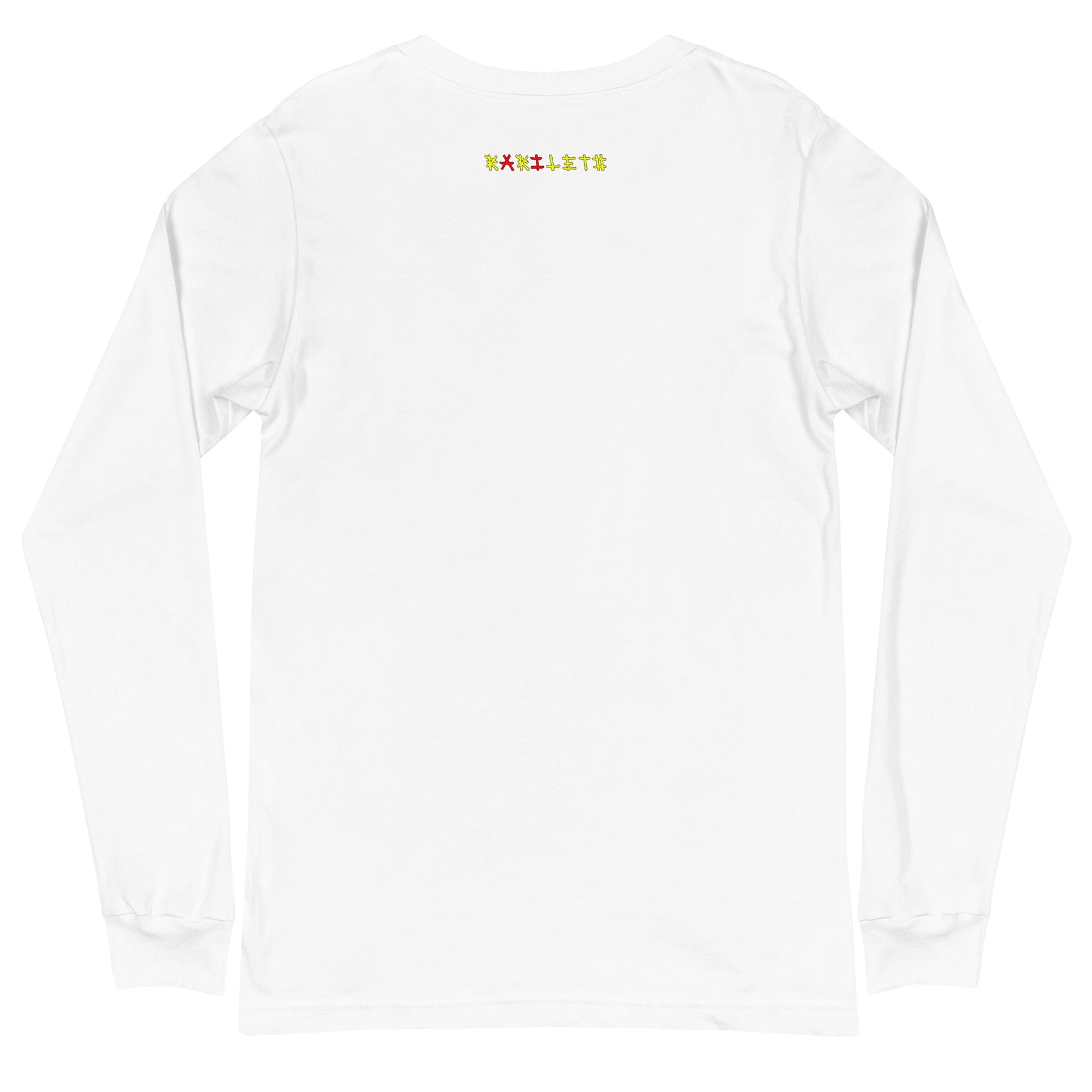 DISTRESSED ELEPHANT Long Sleeve Tee in White - Rarileto - Back View