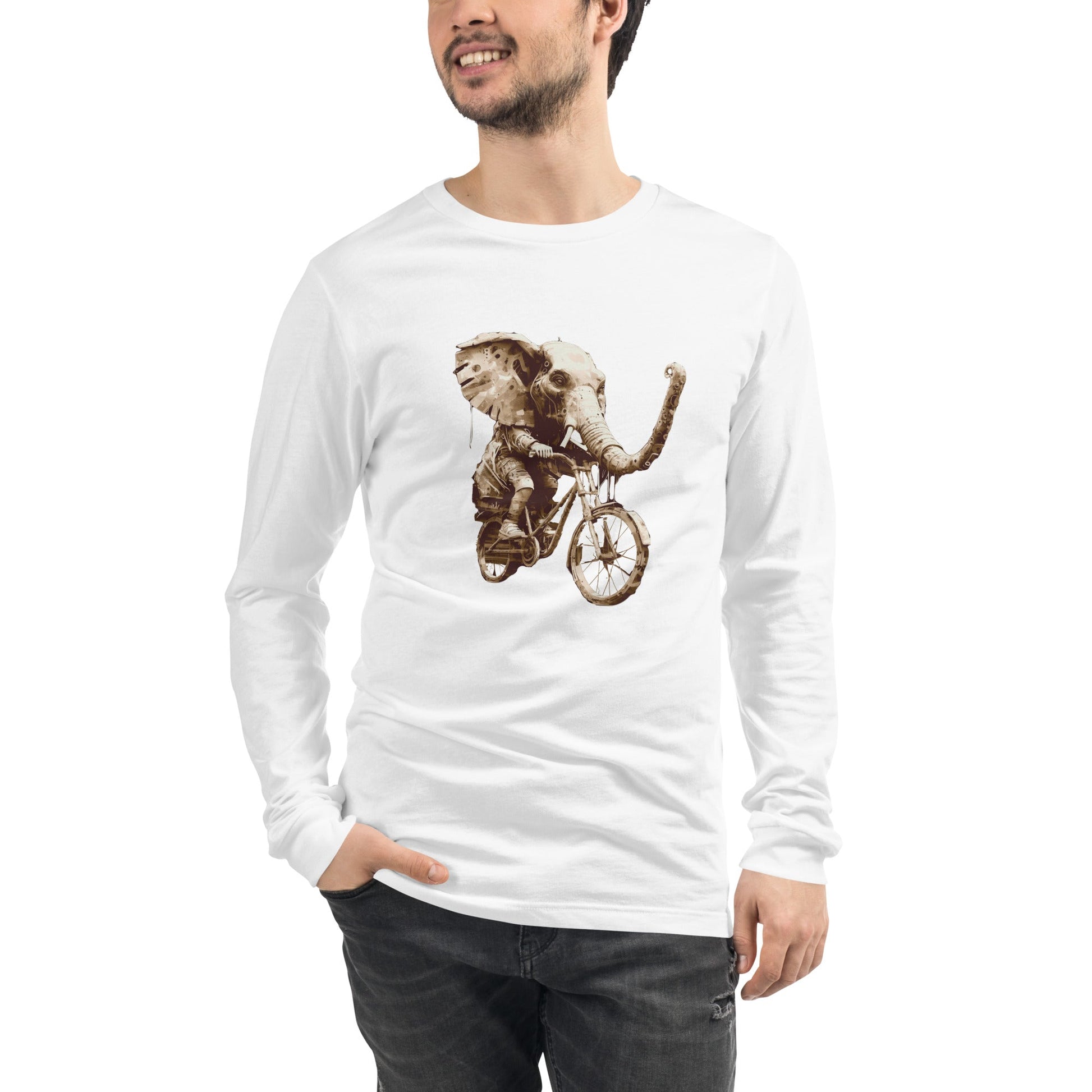 DISTRESSED ELEPHANT Long Sleeve Tee - Rarileto