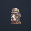 DOG FIREFIGHTER Hoodie in Navy Blazer - Rarileto - Design Front View