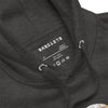 DOG FIREFIGHTER Hoodie in Charcoal Heather - Rarileto - Neck Front View Close Up