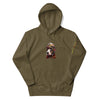 DOG FIREFIGHTER Hoodie in Military Green - Rarileto - Front View