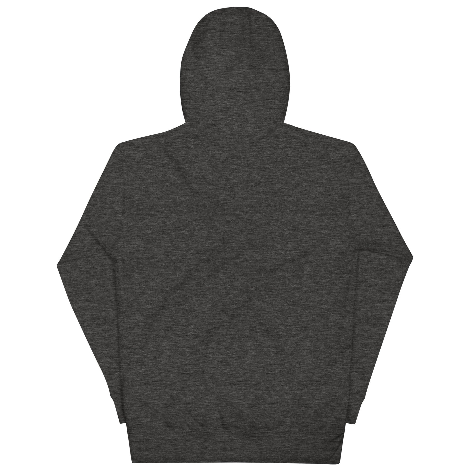 DOG FIREFIGHTER Hoodie in Charcoal Heather - Rarileto - Back View