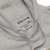 DOG FIREFIGHTER Hoodie in Carbon Grey - Rarileto - Neck Front View Close Up