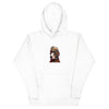 DOG FIREFIGHTER Hoodie in White - Rarileto - Front View