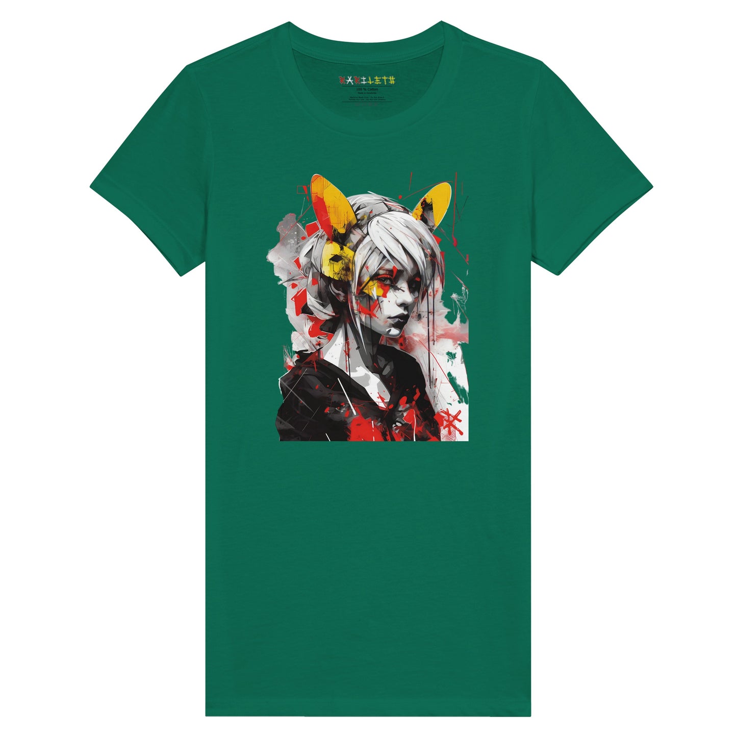 GIRL WITH CAT EARS Premium Tee - Rarileto t shirts - Kelly - S