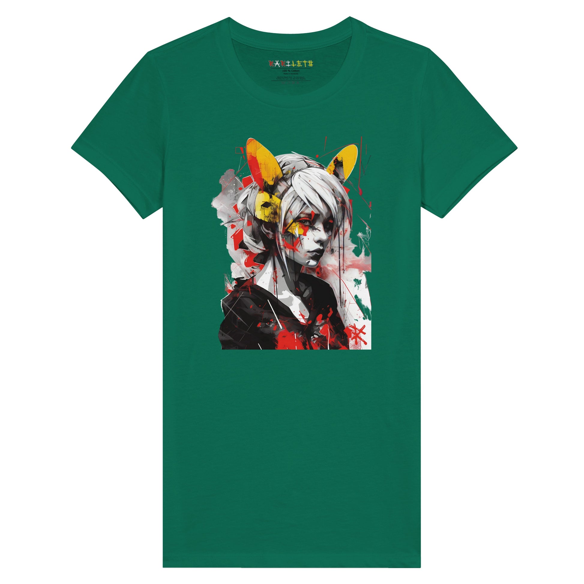 GIRL WITH CAT EARS Premium Tee - Rarileto t shirts - Kelly - S