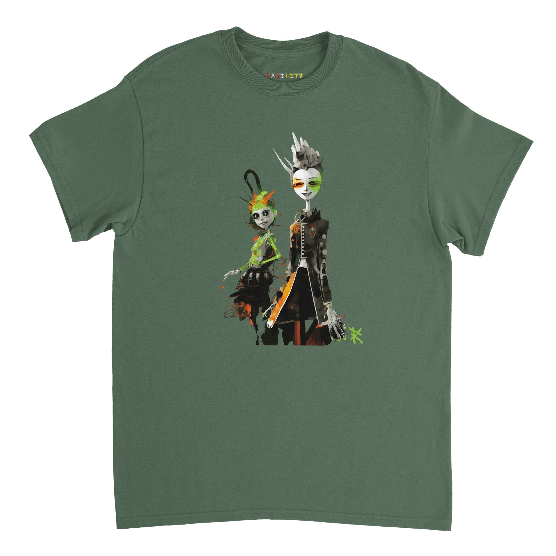 GreEN META ALIENS Heavyweight T-Shirt - Rarileto - Military Green