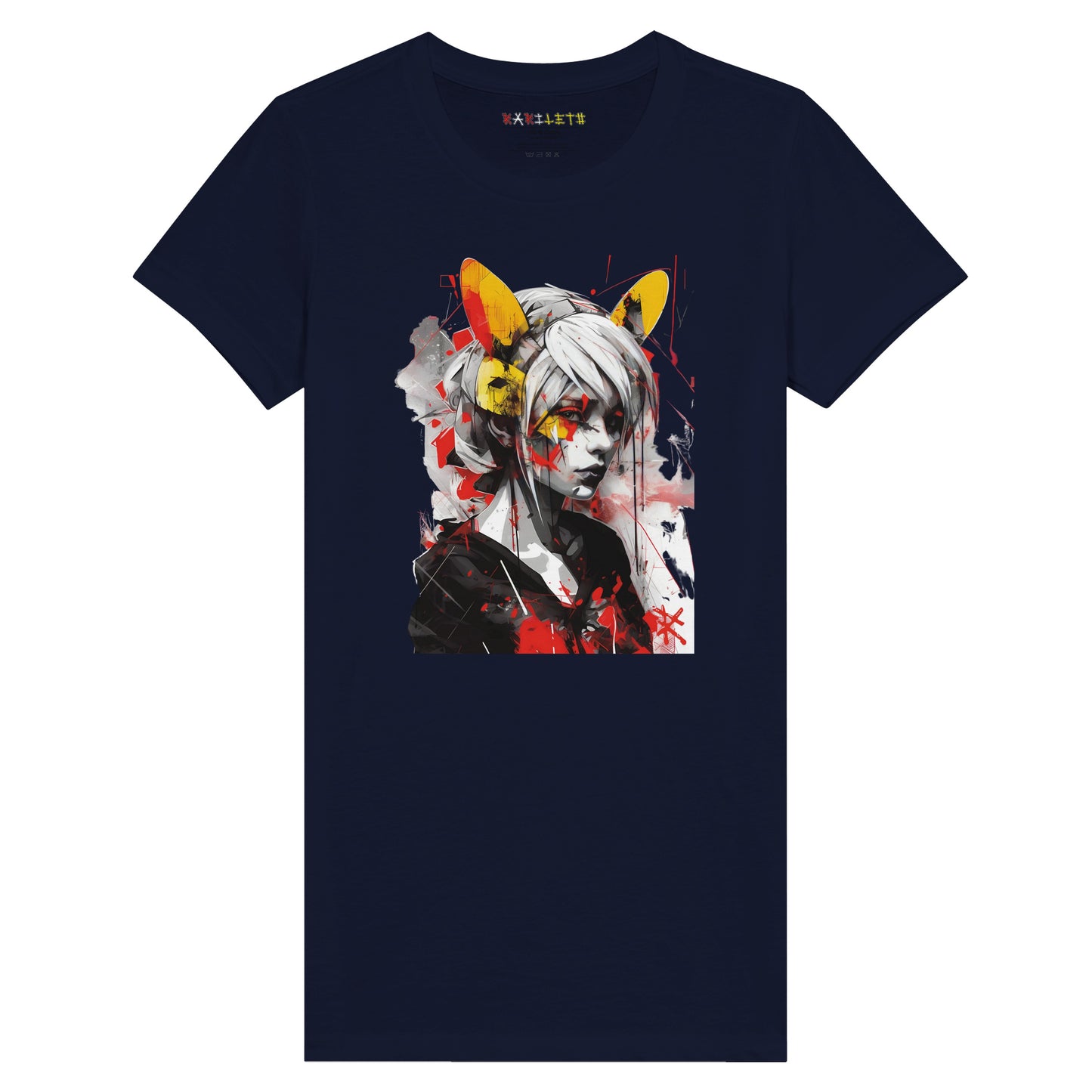 GIRL WITH CAT EARS Premium Tee - Rarileto t shirts - Navy - S