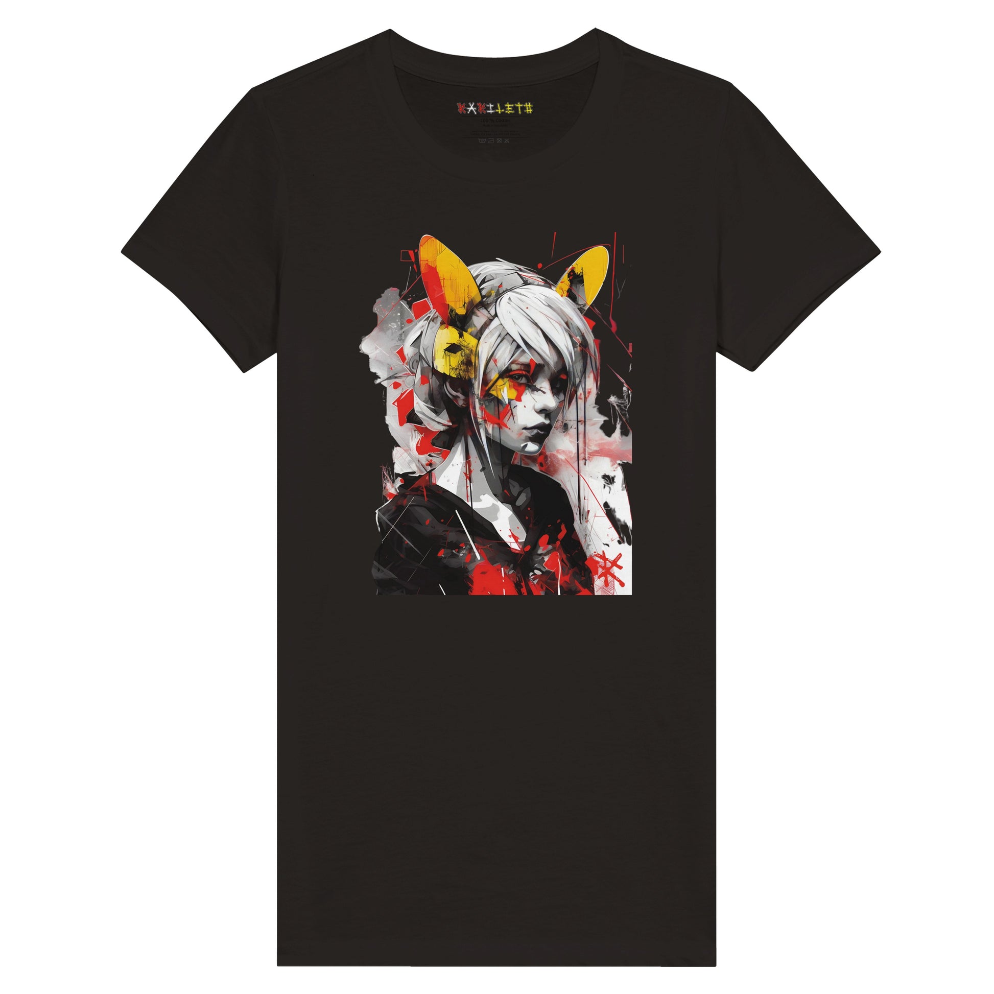 GIRL WITH CAT EARS Premium Tee - Rarileto t shirts - Black - S