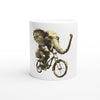 ELEPHANT CYCLING Ceramic Mug - Rarileto