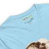 ELEPHANT Premium Crewneck T-Shirt in Baby Blue - Rarileto - Neck Front View