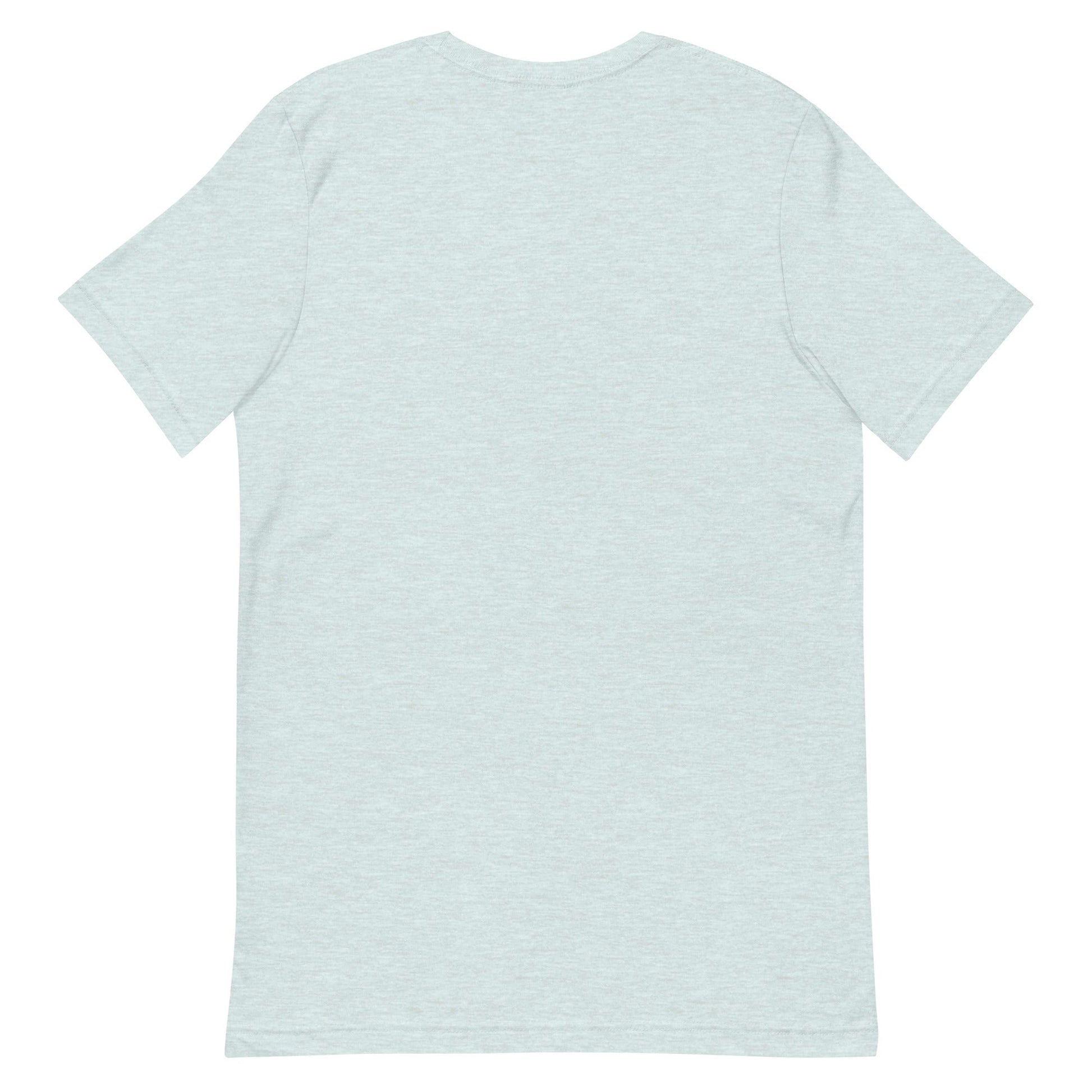 Back Heather Ice Blue: ELEPHANT Premium Crewneck T-Shirt in Heather Ice Blue