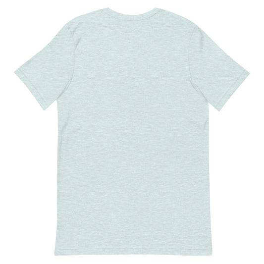 Back Heather Ice Blue: ELEPHANT Premium Crewneck T-Shirt in Heather Ice Blue