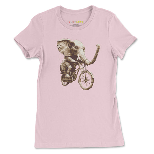 Front Pink: ELEPHANT Premium Tee in Pink - Front View