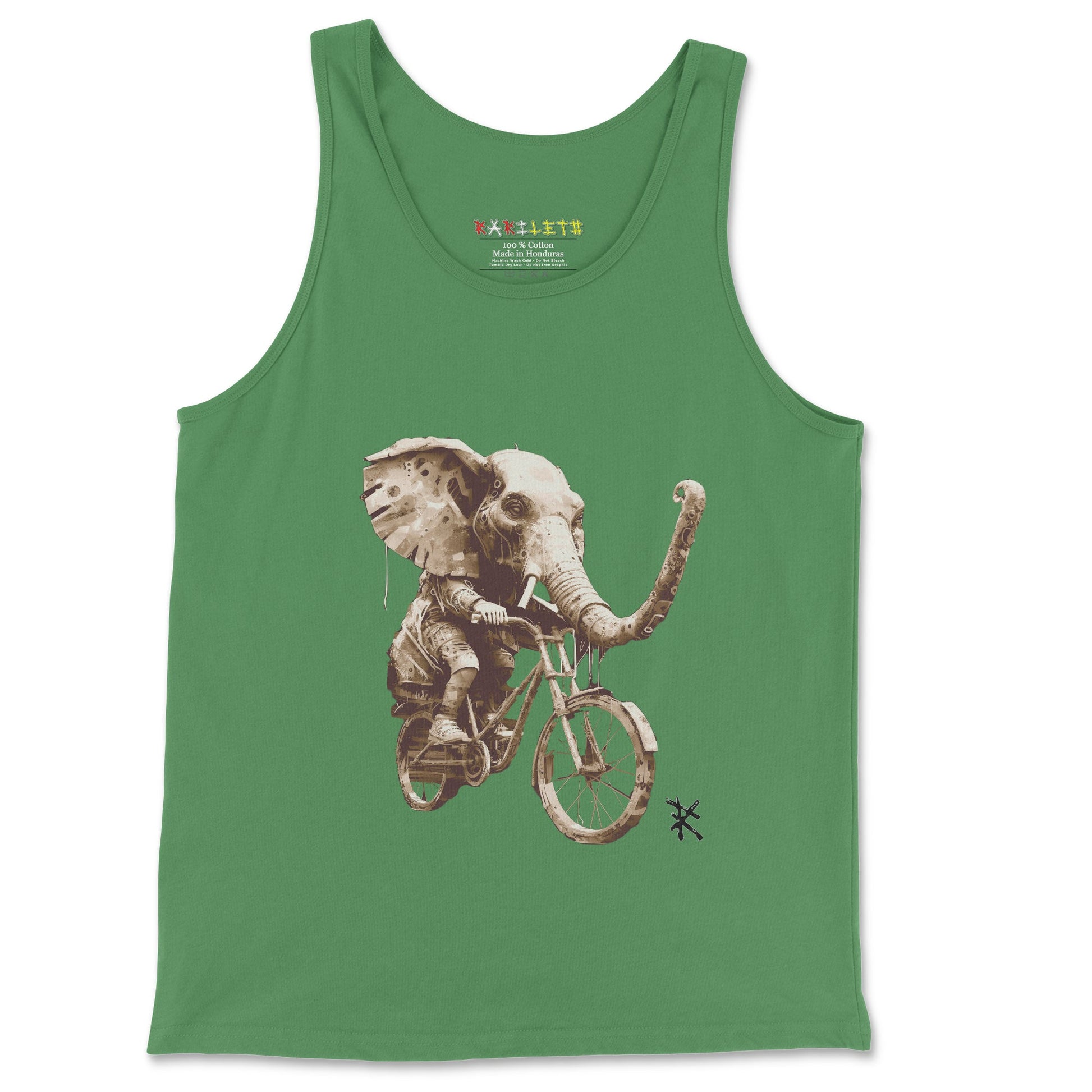 Front Leaf: ELEPHANT Tank Top in Leaf - Front View