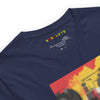 FAIRYTALE MOUSE Premium Crewneck T-Shirt in Navy - Rarileto - Neck Front View