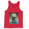 Front Red: FELINES Tank Top in Red - Front View