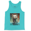 Front Teal: FELINES Tank Top in Teal - Front View