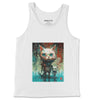 Front White: FELINES Tank Top in White - Front View