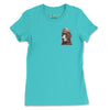 Front Teal: FIREFIGHTER DOG Premium Tee in Teal - Front View