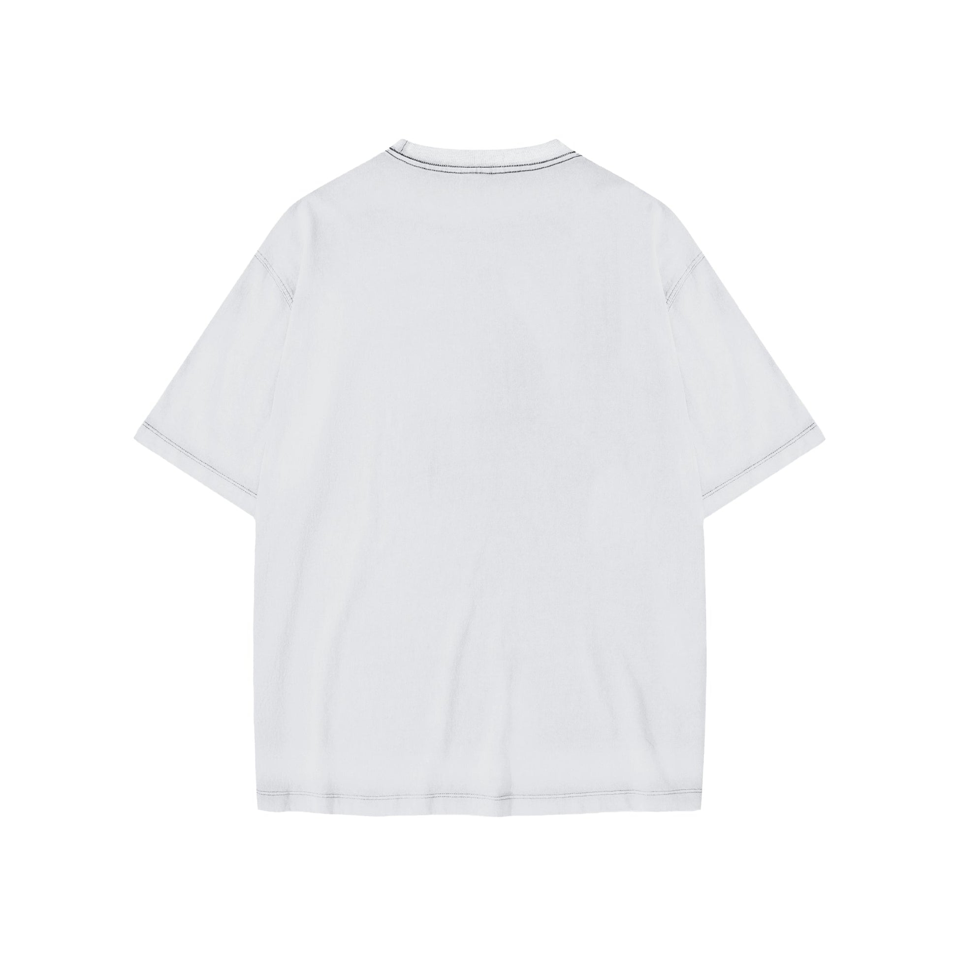 FLIPPED Unisex Loose Basic Tee - Rarileto - Lucent White - Back View