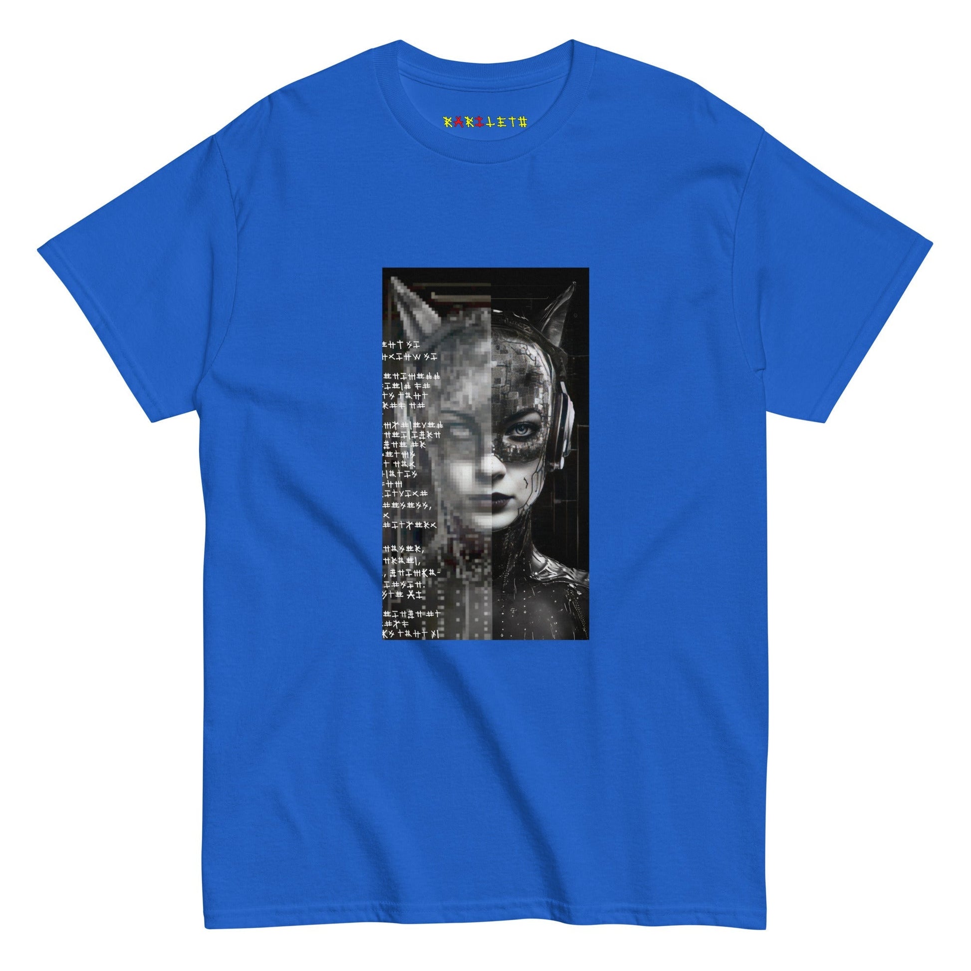 FUTURE CAT 2050 Classic T-Shirt in Royal - Rarileto - Front View