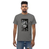 FUTURE CAT 2050 Classic T-Shirt in Charcoal - Rarileto - Front View on Model