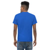 FUTURE CAT 2050 Classic T-Shirt in Royal - Rarileto - Back View on Model