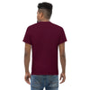 FUTURE CAT 2050 Classic T-Shirt in Maroon - Rarileto - Back View on Model