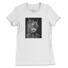 FUTURISTIC CAT WOMEN 2050 Premium Tee in White - Rarileto - Front View