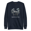 Front: FUTURISTIC MONKEY CHESS Sweatshirt in Navy