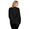 Female Model Back: FUTURISTIC MONKEY CHESS Sweatshirt in Black on Female Model