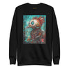 Front: FUTURISTIC ROBOT BIRD Sweatshirt in Black