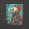 Design Front: FUTURISTIC ROBOT BIRD Sweatshirt in Charcoal Heather - Design Front View