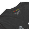 Neck Dark Gray Heather: FUTURISTIC ROBOT MONKEY CHESS PLAYERS Premium Crewneck T-Shirt in Dark Gray Heather (Neck View)