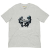 Front Athletic Heather: FUTURISTIC ROBOT MONKEY CHESS PLAYERS Premium Crewneck T-Shirt in Athletic Heather