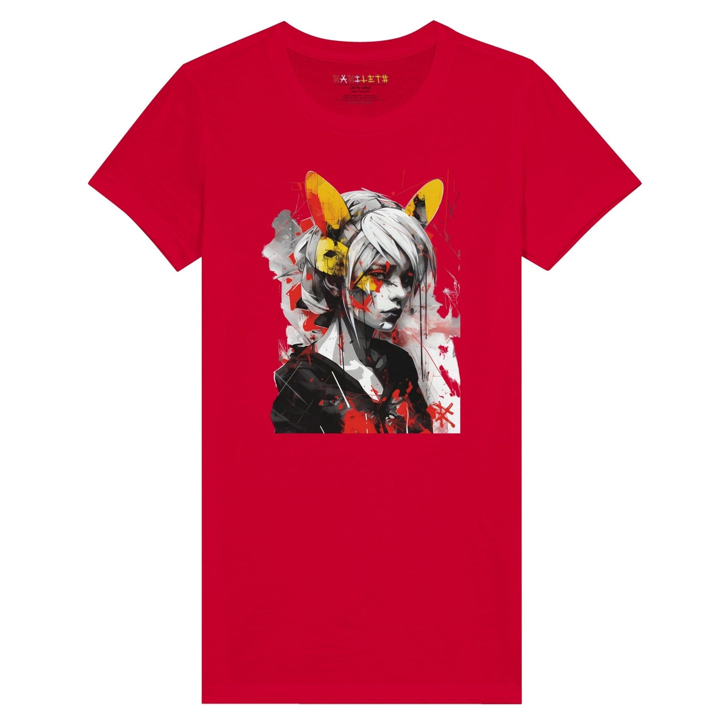 GIRL WITH CAT EARS Premium Tee - Rarileto t shirts - Red - S