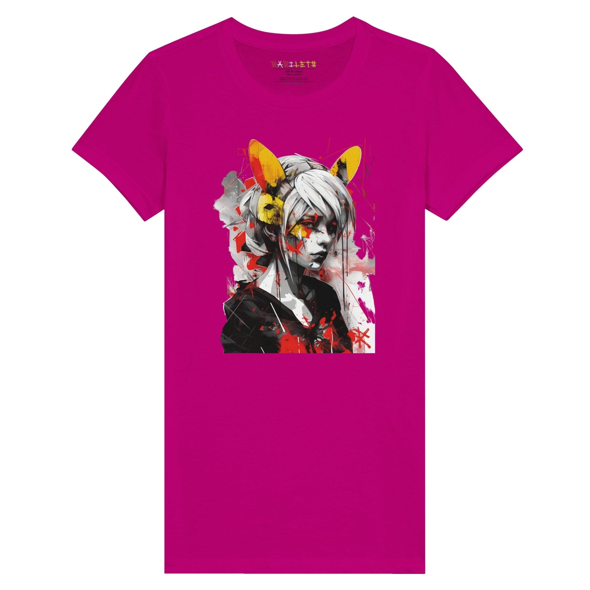 GIRL WITH CAT EARS Premium Tee - Rarileto t shirts - Berry - S