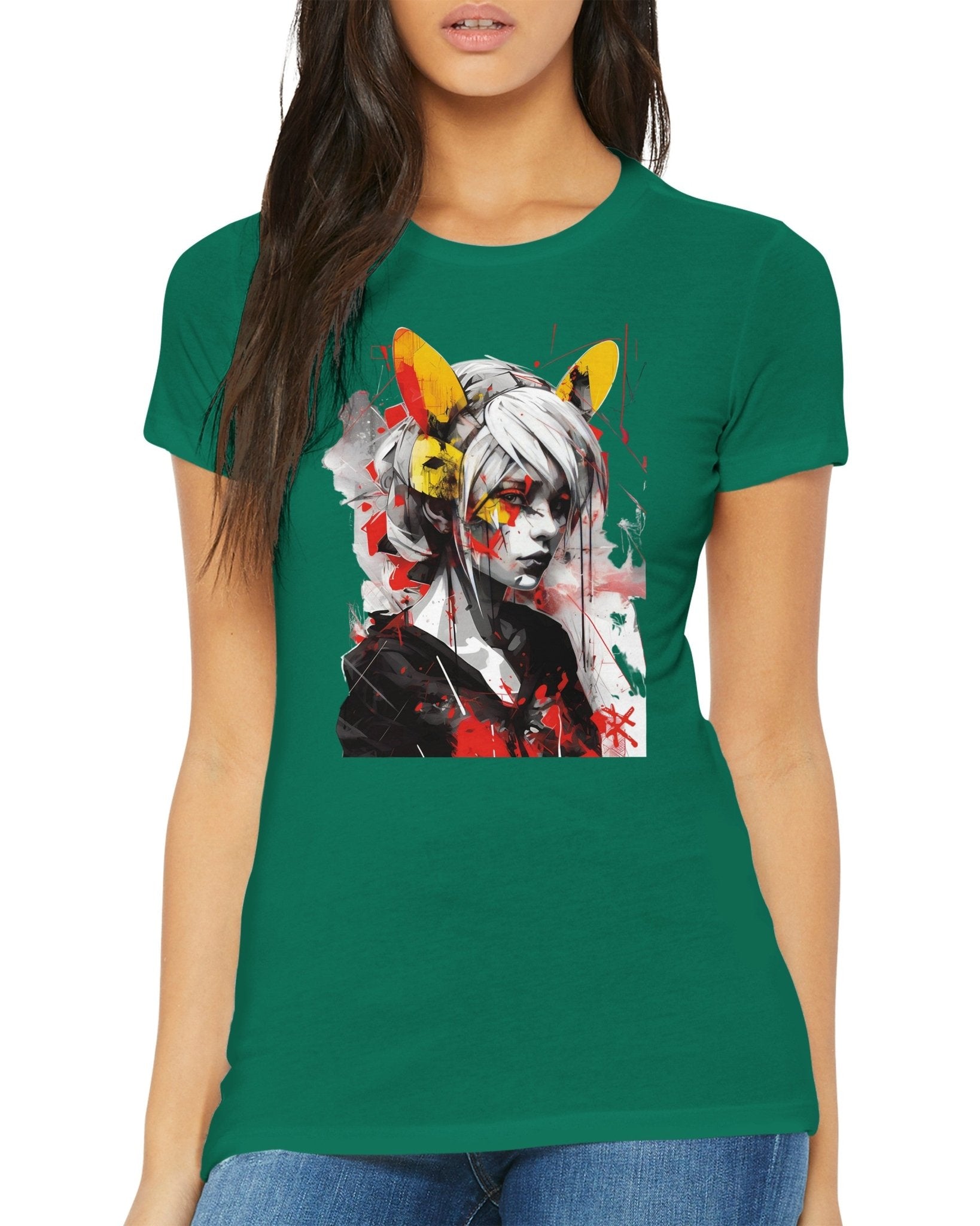 GIRL WITH CAT EARS Premium Tee - Rarileto t shirts