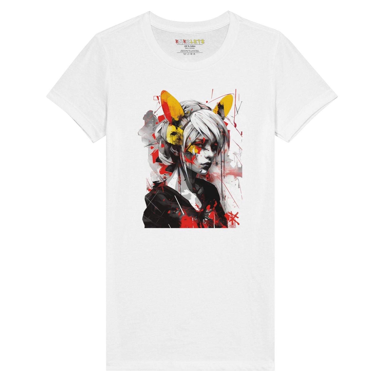 GIRL WITH CAT EARS Premium Tee - Rarileto t shirts - White - S