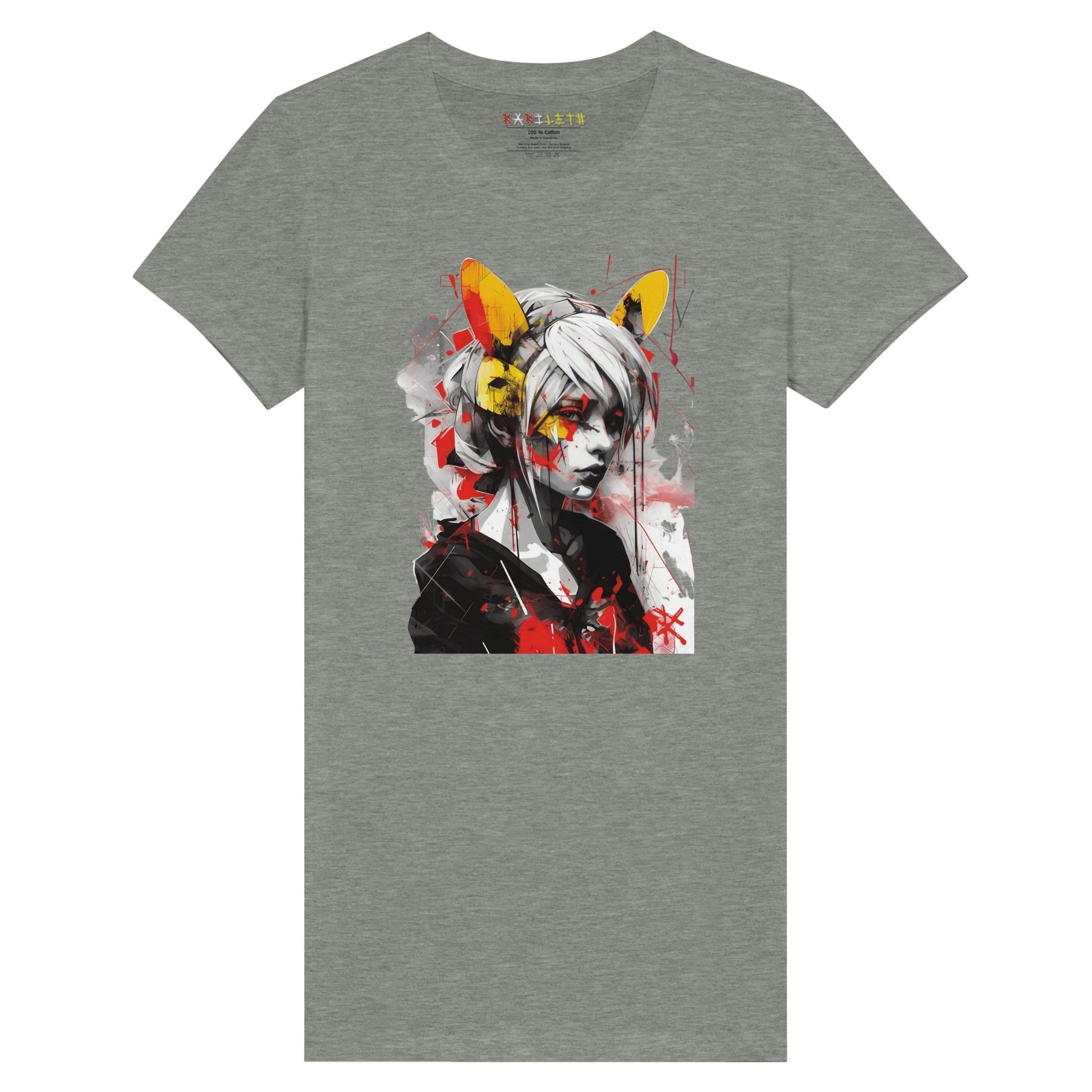 GIRL WITH CAT EARS Premium Tee - Rarileto t shirts - Athletic Heather - S