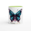 GLOWING BUTTERFLY Mug with Color Inside - Rarileto