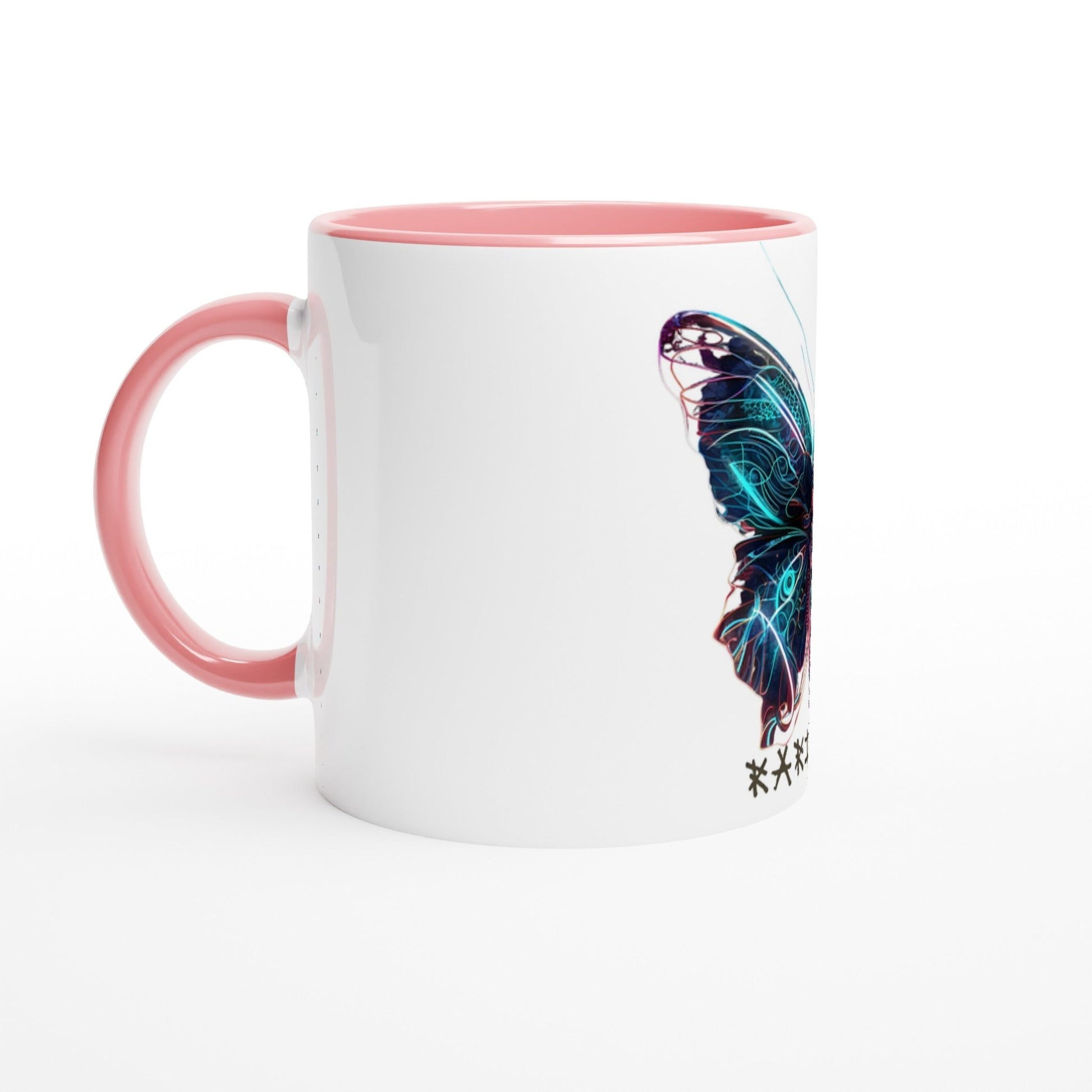 GLOWING BUTTERFLY Mug with Color Inside - Rarileto