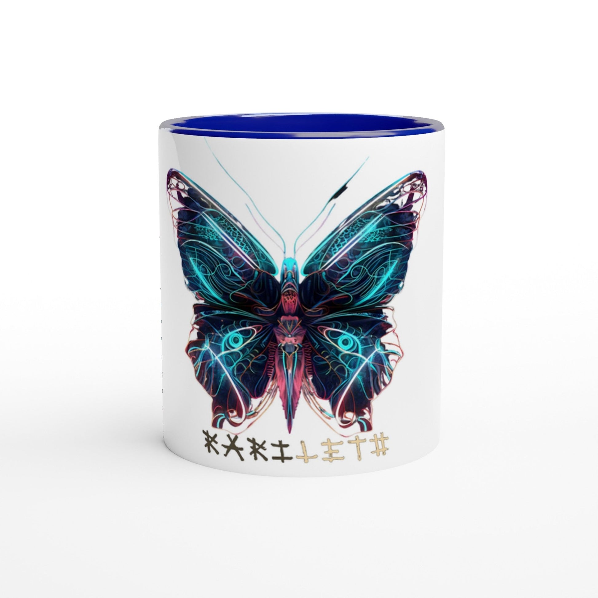 GLOWING BUTTERFLY Mug with Color Inside - Rarileto