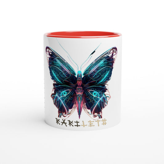 GLOWING BUTTERFLY Mug with Color Inside - Rarileto